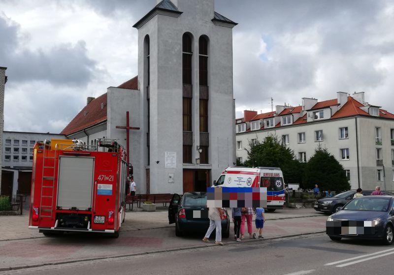 Służby ratunkowe przy kościele Św. Krzyża – było to potrącenie
