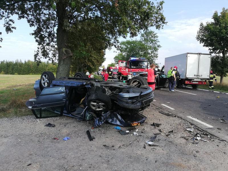 Wypadek w Sianożętach. DK 11 jest zablokowana
