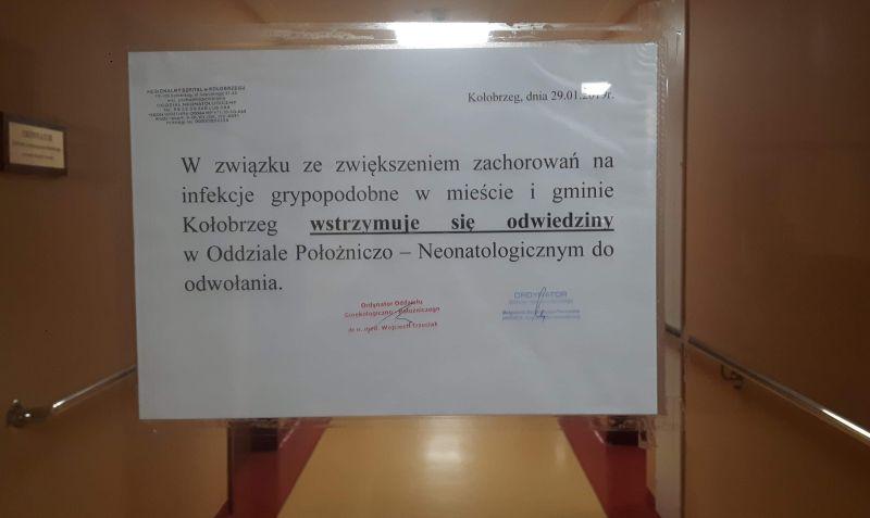 Kołobrzeski szpital wprowadził zakaz odwiedzin