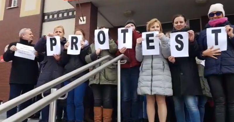 Pracownicy sądu w Kołobrzegu dołączyli do ogólnopolskiego protestu (video)