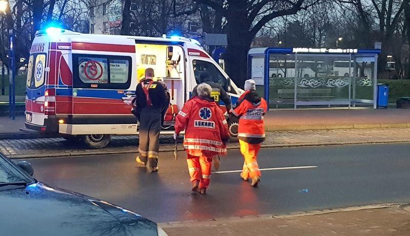 Pożar na Jagiellońskiej. Dziecko zostało zabrane przez karetkę