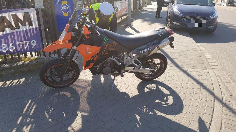 Kolejna zdarzenie z udziałem motocyklisty