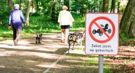 Zakazy wjazdu gokartami w jednym z kołobrzeskich parków