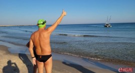 94 km bez pianki w zimnym Bałtyku? 54-letni Duńczyk płynie z Kołobrzegu na Bornholm