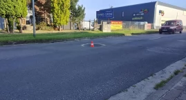 Zapadła sie jezdnia. Problem na ulicy Sienkiewicza