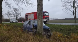 Samochód uderzył w drzewo. Kierowca oddalił się z miejsca zdarzenia