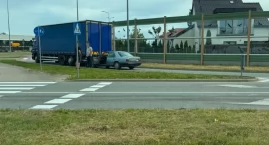 Kolizja na obwodnicy. Mogą występować utrudnienia w ruchu