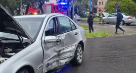 Poważne zderzenie dwóch mercedesów w centrum miasta.&hellip;