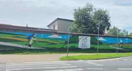 Gościno z rowerowym muralem. Ma promować międzynarodową trasę do Kołobrzegu