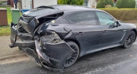 Zderzenie porsche i audi (foto)