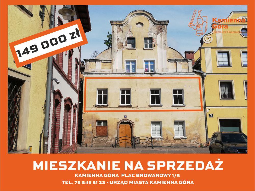 Kamienna Góra - lokal mieszkalny pl. Browarowy 1/5 - II przetarg ustny