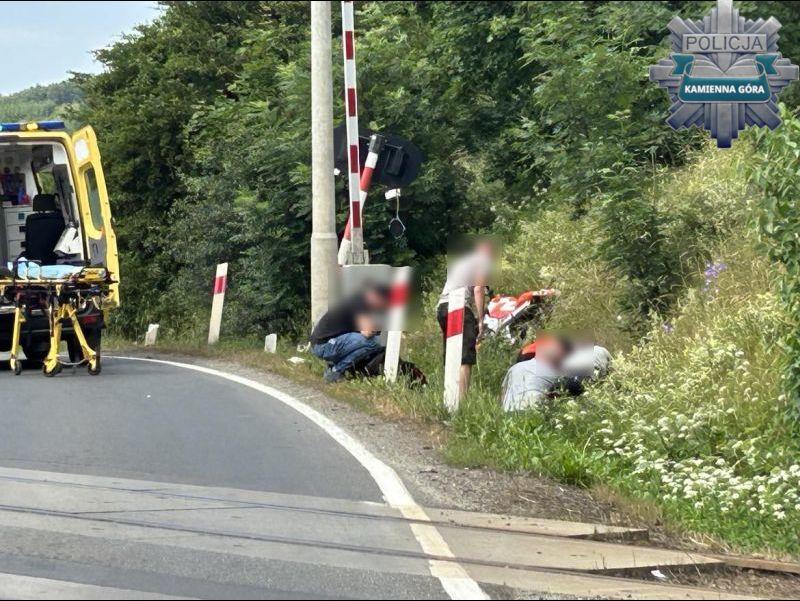 Wypadek motocyklisty