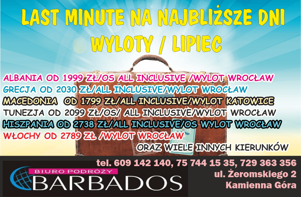 Last minute - lipiec