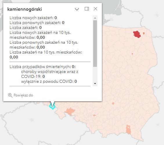 Koronawirus - statystyka - powiat kamiennogórski - 30.06.2023. 
