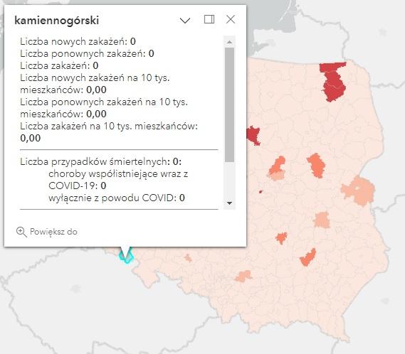Koronawirus - statystyka - powiat kamiennogórski - 28.06.2023. 