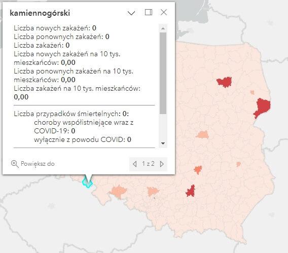 Koronawirus - statystyka - powiat kamiennogórski - 27.06.2023. 