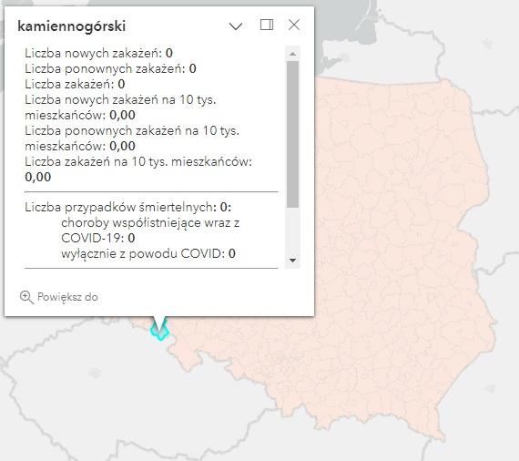 Koronawirus - statystyka - powiat kamiennogórski - 26.06.2023. 