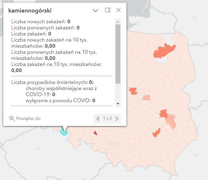 Koronawirus - statystyka - powiat kamiennogórski - 17.06.2023. 