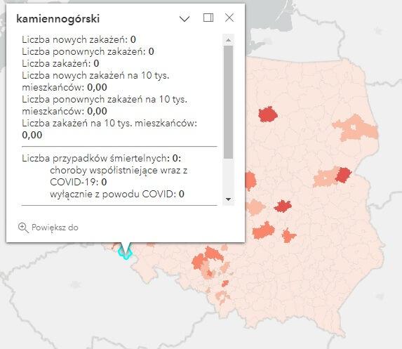 Koronawirus - statystyka - powiat kamiennogórski - 14.06.2023. 