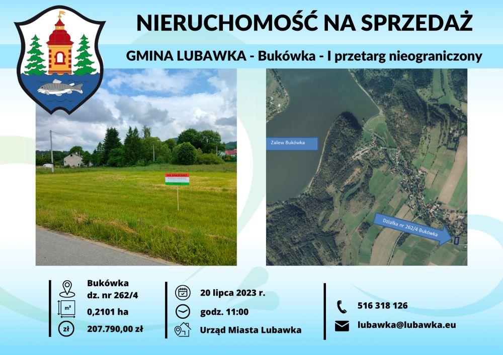 Lubawka - działka Bukówka 262/4 - I przetarg
