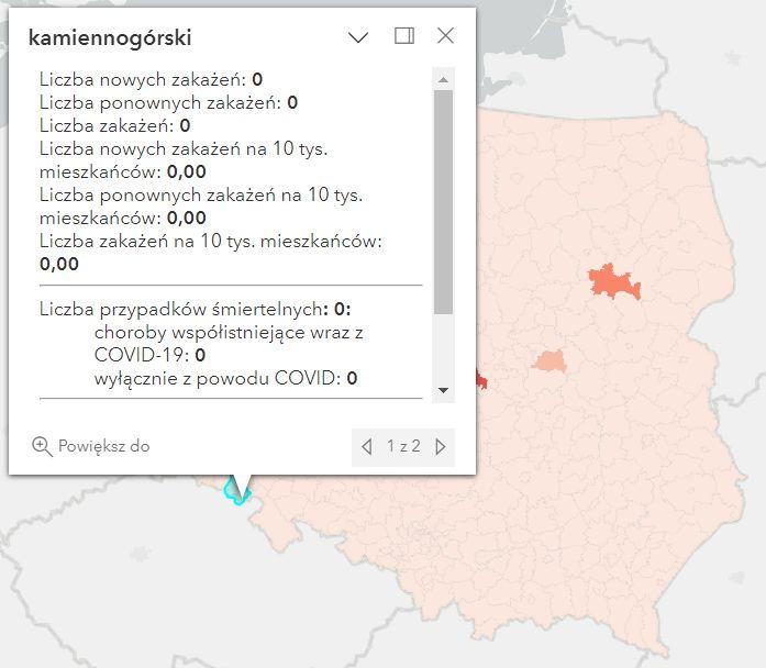 Koronawirus - statystyka - powiat kamiennogórski - 11.06.2023. 