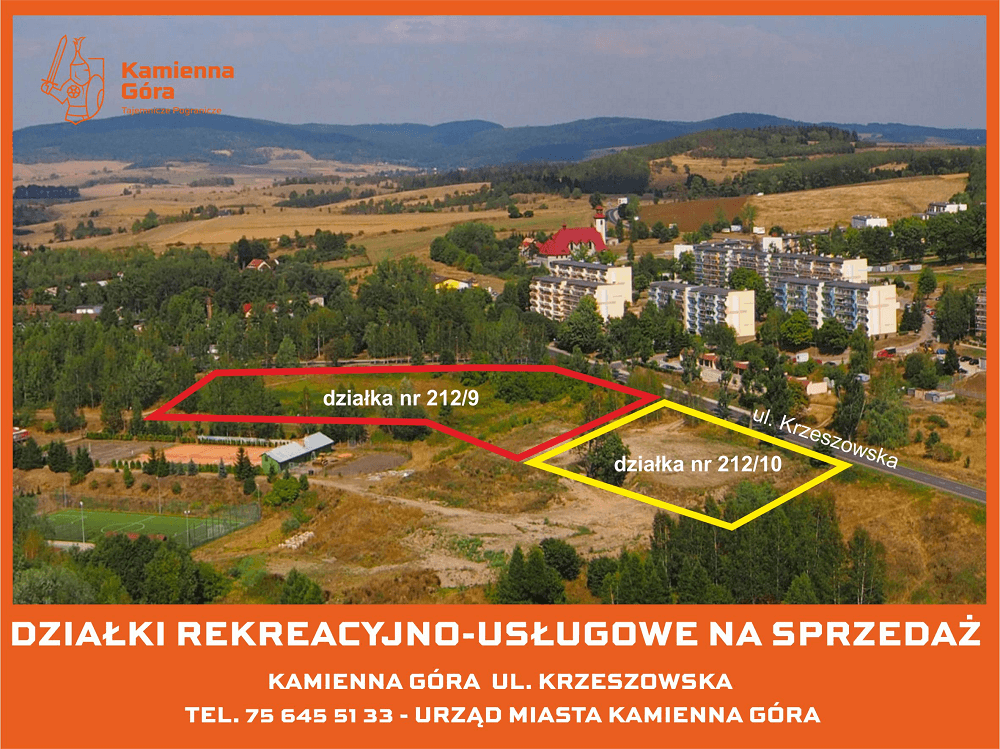Kamienna Góra - działki ul. Krzeszowska - I przetarg