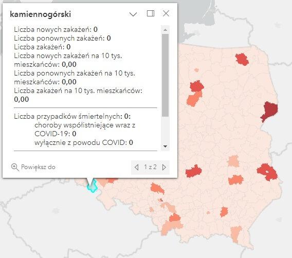 Koronawirus - statystyka - powiat kamiennogórski - 31.05.2023. 
