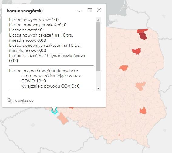 Koronawirus - statystyka - powiat kamiennogórski - 29.05.2023. 