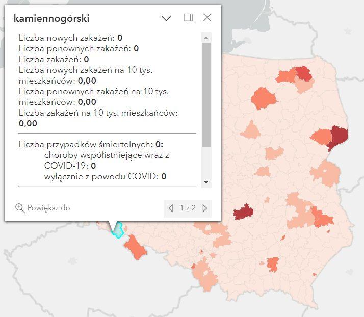Koronawirus - statystyka - powiat kamiennogórski - 19.05.2023. 