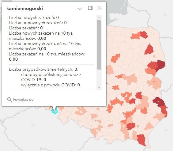 Koronawirus - statystyka - powiat kamiennogórski - 18.05.2023. 