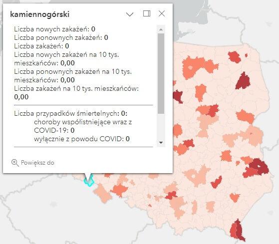 Koronawirus - statystyka - powiat kamiennogórski - 17.05.2023. 