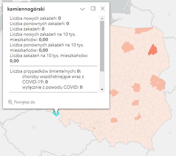Koronawirus - statystyka - powiat kamiennogórski - 16.05.2023. 
