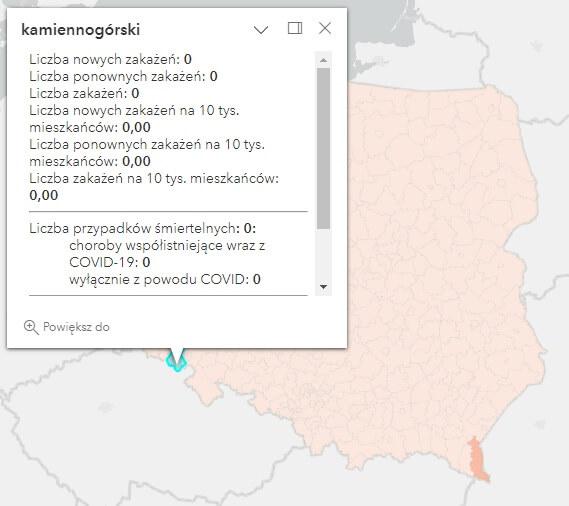 Koronawirus - statystyka - powiat kamiennogórski - 15.05.2023. 