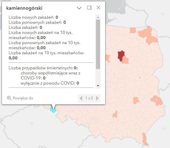 Koronawirus - statystyka - powiat kamiennogórski - 13.05.2023. 