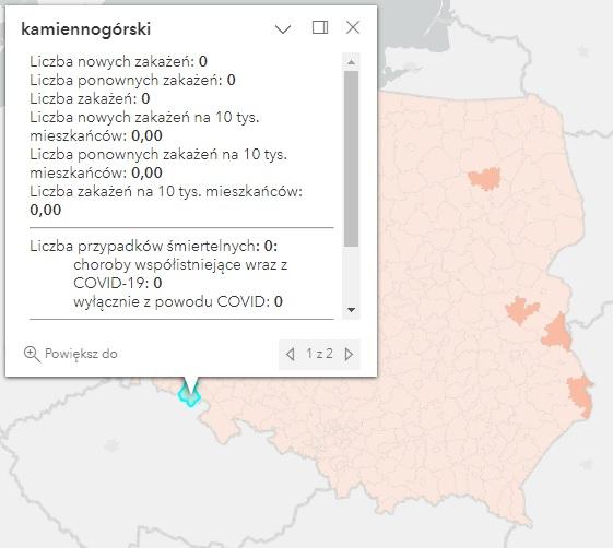 Koronawirus - statystyka - powiat kamiennogórski - 12.05.2023. 