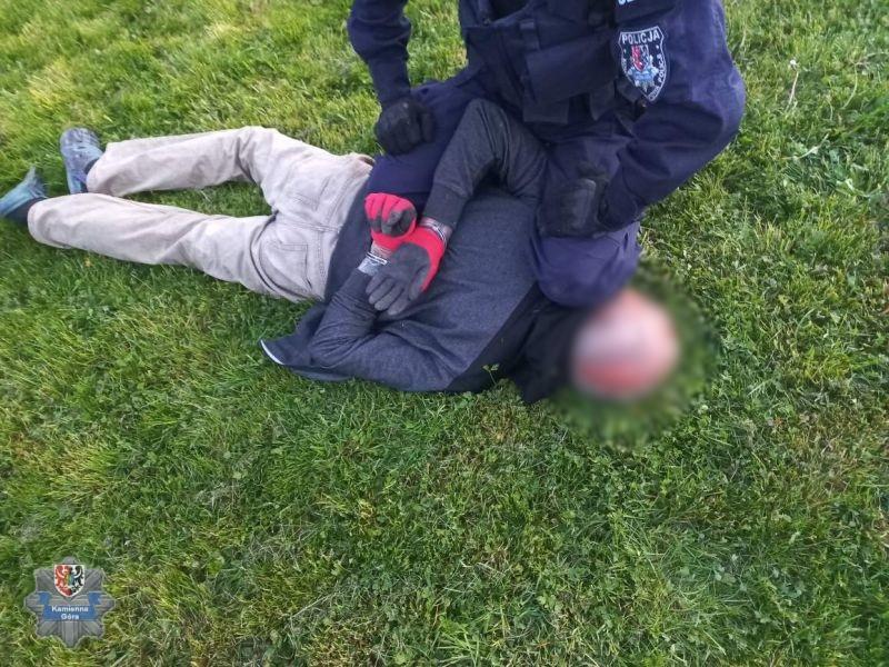 Zatrzymanie na działkach