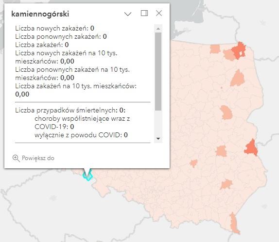 Koronawirus - statystyka - powiat kamiennogórski - 11.05.2023. 