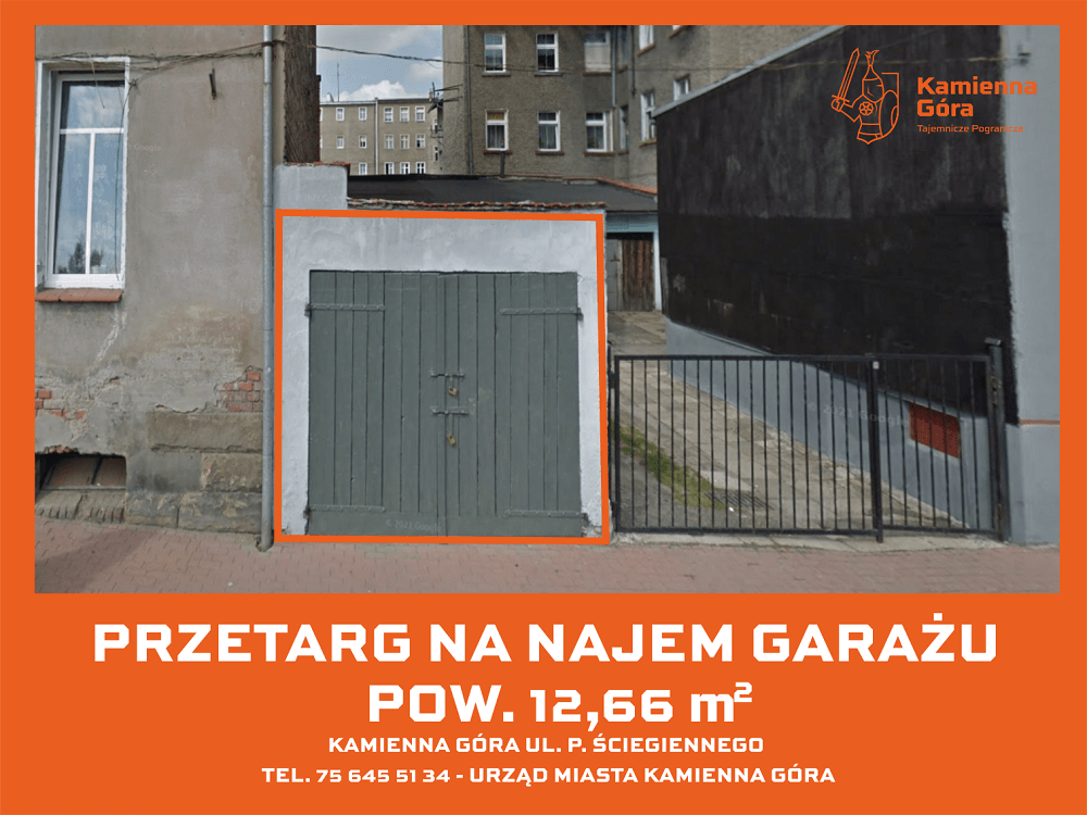 Kamienna Góra - garaż ul. Ściegiennego - I przetarg ustny