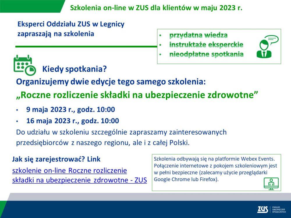 Rozliczenie składki zdrowotnej - bezpłatne szkolenie online