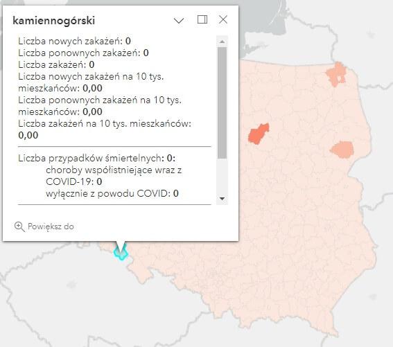 Koronawirus - statystyka - powiat kamiennogórski - 4.05.2023. 
