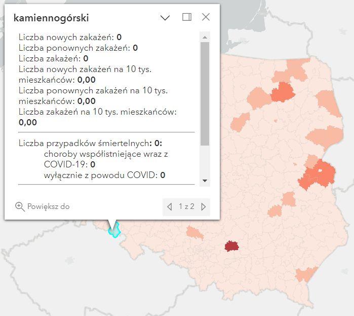 Koronawirus - statystyka - powiat kamiennogórski - 29.04.2023. 
