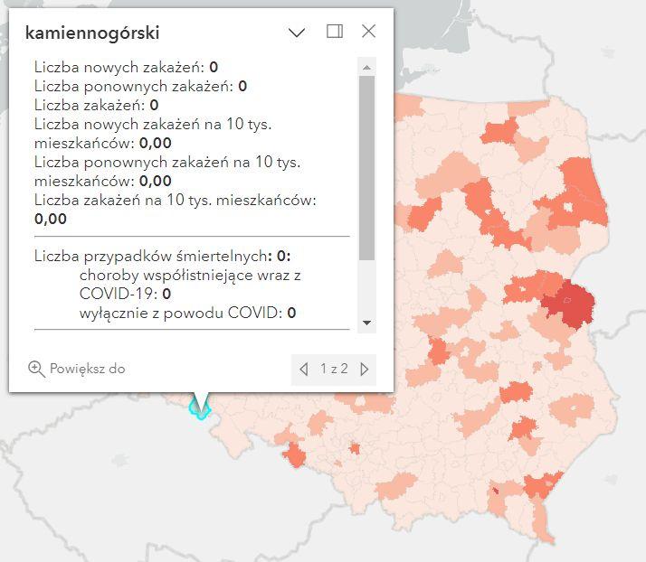 Koronawirus - statystyka - powiat kamiennogórski - 25.04.2023. 