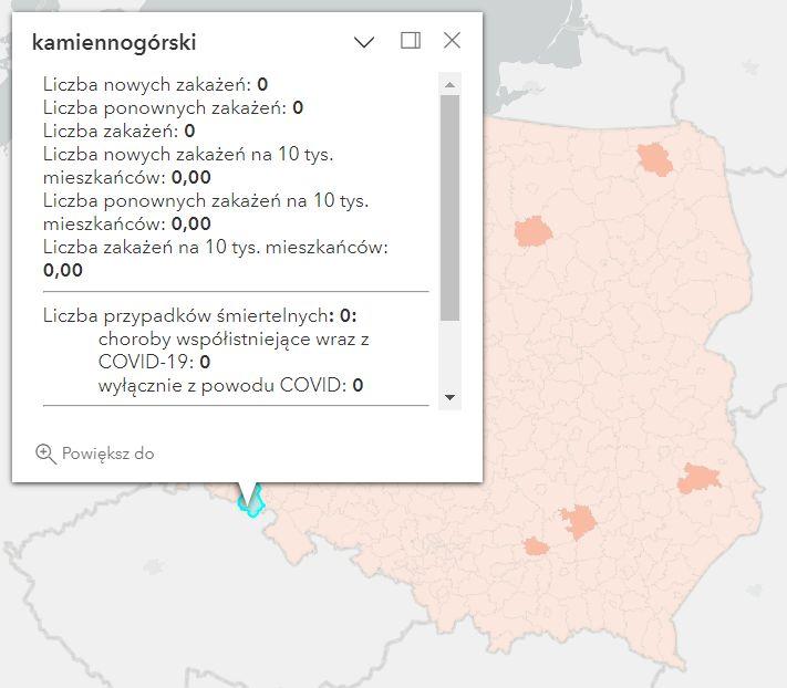 Koronawirus - statystyka - powiat kamiennogórski - 17.04.2023. 
