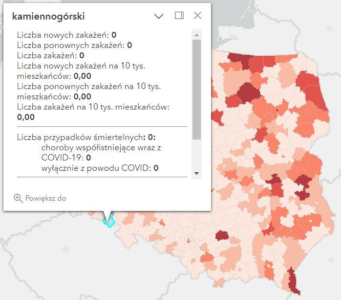 Koronawirus - statystyka - powiat kamiennogórski - 14.04.2023. 