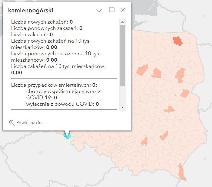 Koronawirus - statystyka - powiat kamiennogórski - 11.04.2023. 