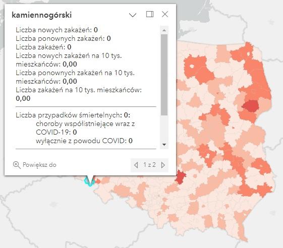 Koronawirus - statystyka - powiat kamiennogórski - 7.04.2023. 
