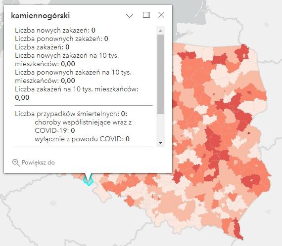 Koronawirus - statystyka - powiat kamiennogórski - 4.04.2023. 
