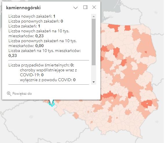 Koronawirus - statystyka - powiat kamiennogórski - 31.03.2023. 