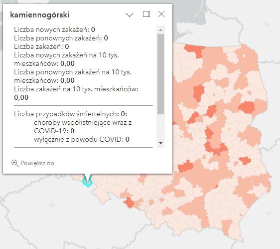 Koronawirus - statystyka - powiat kamiennogórski - 30.03.2023. 