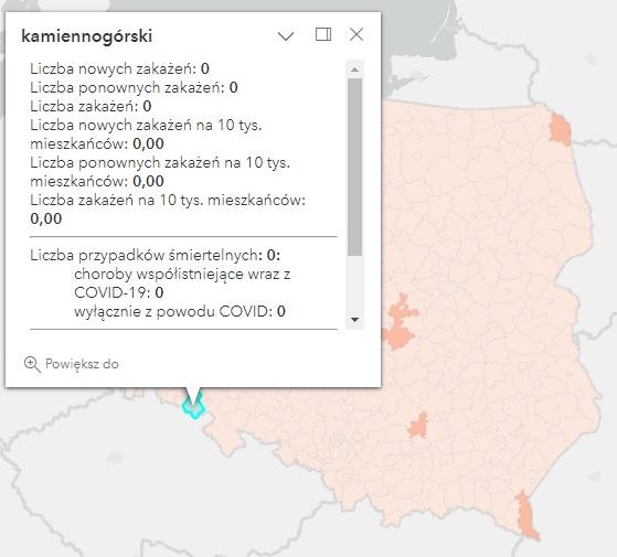 Koronawirus - statystyka - powiat kamiennogórski - 27.03.2023. 